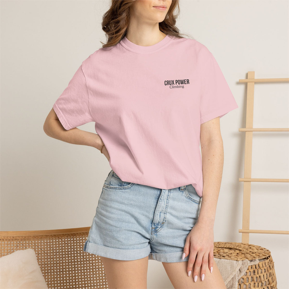 Crux Power Stitched Logo Tee - Crux Power Climbing