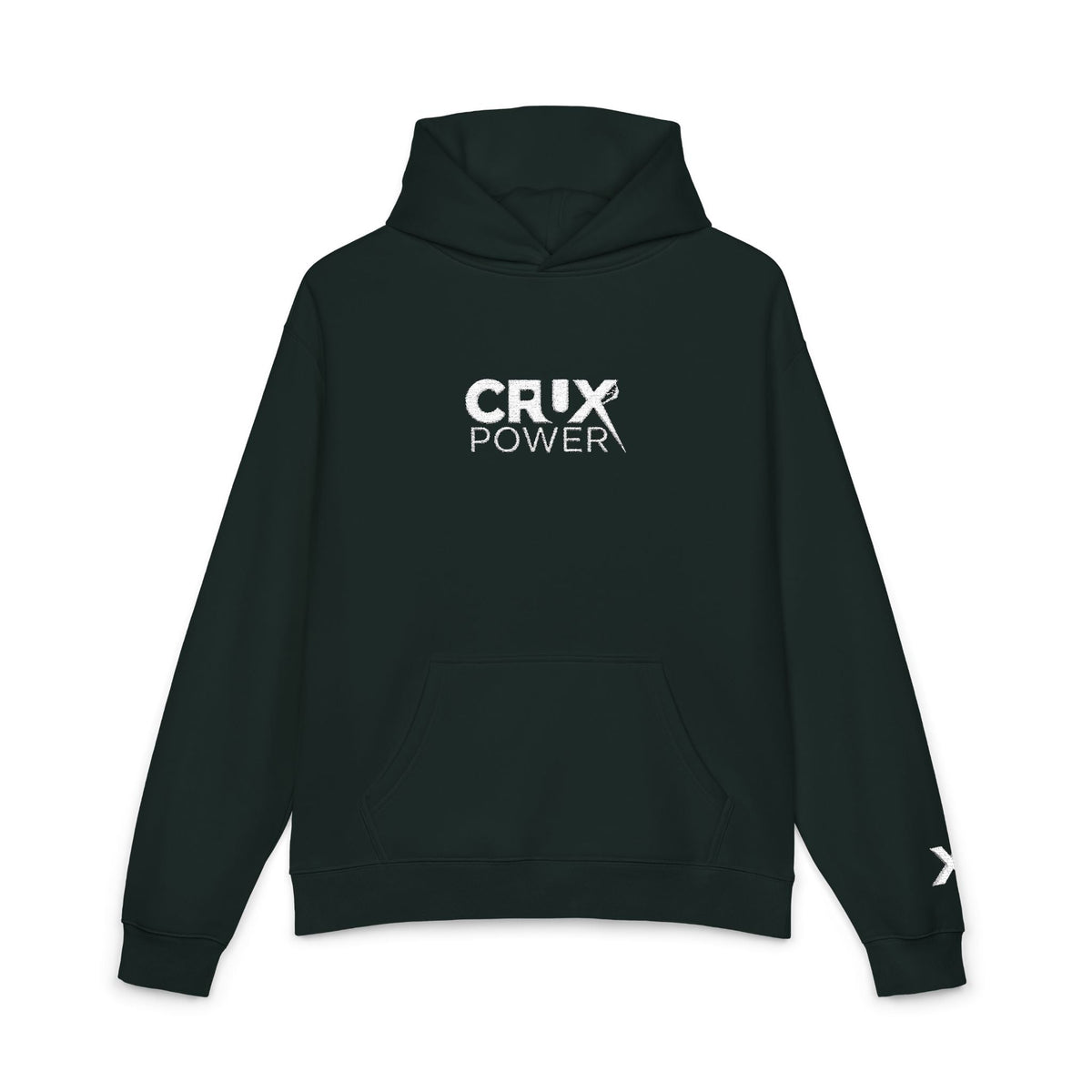 Stitched Crux Power Logo Climbing Hoodie - Crux Power Climbing
