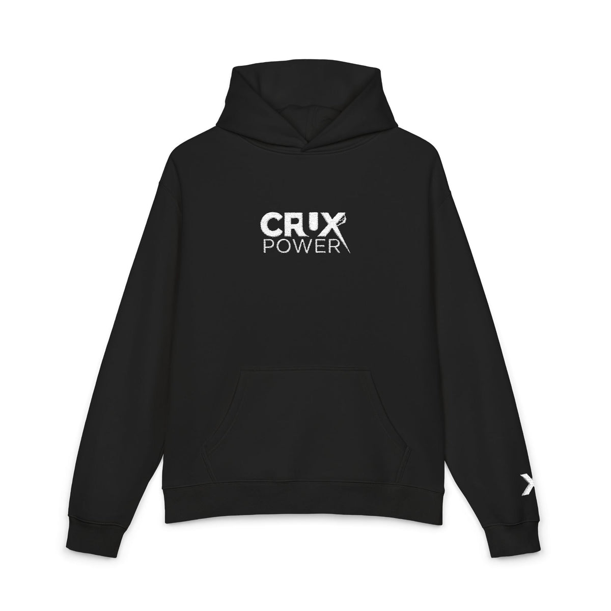Stitched Crux Power Logo Climbing Hoodie - Crux Power Climbing